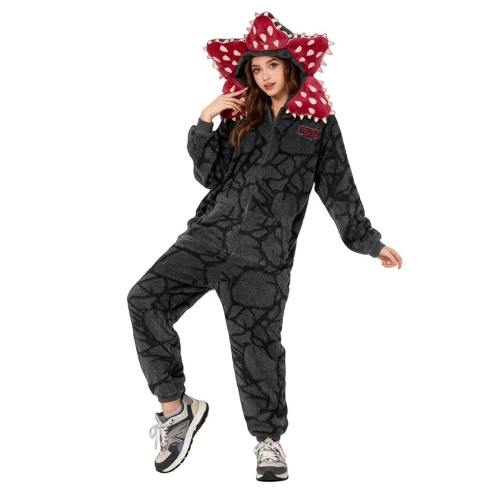 Stranger Things Demogorgon Pajama Cosplay Costume Jumpsuit Adult Size L - Picture 3 of 10